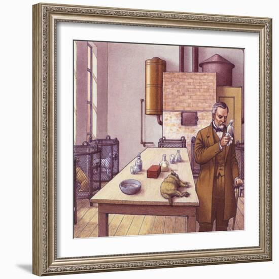 Louis Pasteur in His Laboratory-Pat Nicolle-Framed Giclee Print