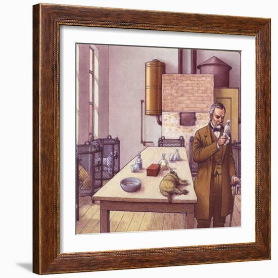 Louis Pasteur in His Laboratory-Pat Nicolle-Framed Giclee Print