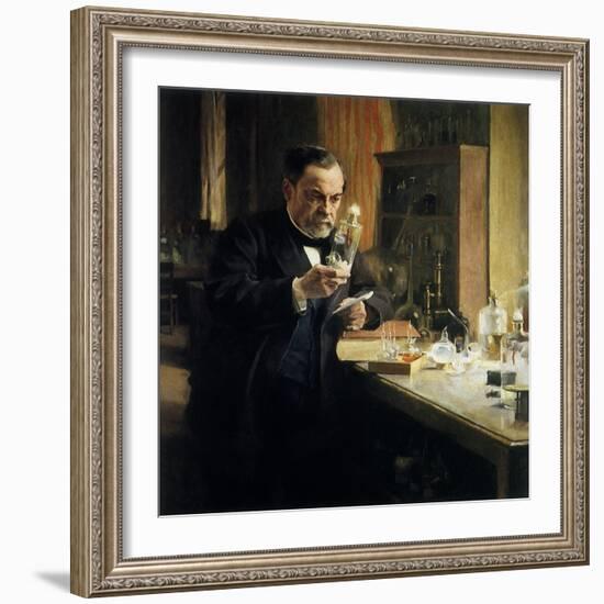 Louis Pasteur in Lab, 1884-Albert Edelfelt-Framed Giclee Print