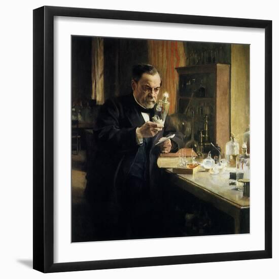 Louis Pasteur in Lab, 1884-Albert Edelfelt-Framed Giclee Print