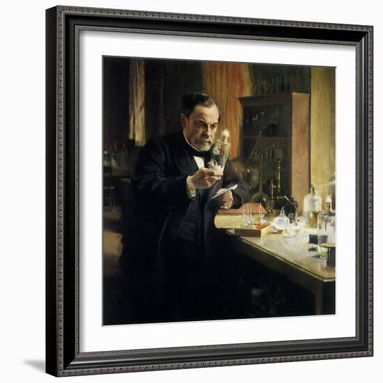 Louis Pasteur in Lab, 1884-Albert Edelfelt-Framed Giclee Print