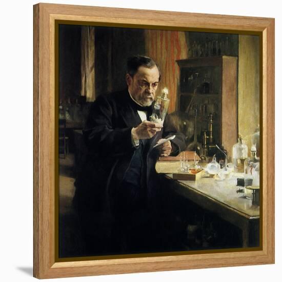 Louis Pasteur in Lab, 1884-Albert Edelfelt-Framed Premier Image Canvas