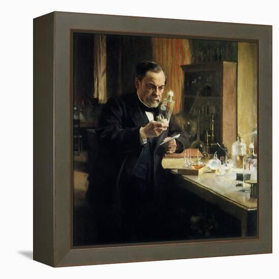 Louis Pasteur in Lab, 1884-Albert Edelfelt-Framed Premier Image Canvas