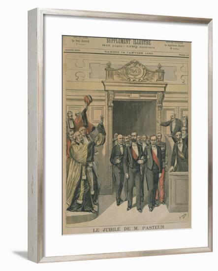 Louis Pasteur's Jubilee at Sorbonne in Paris from Petit Journal, 14th January 1893-null-Framed Giclee Print