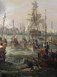 Emperor Napoleon I and Marie Louise Attend the Squadron of Admiral Troude in Cherbourg on 30/05/181-Louis Philippe Crepin-Giclee Print