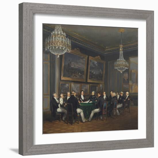 Louis Philippe , Duke of Orleans, Signing the Proclamation of the Lieutenant Generalship of the Rea-Joseph Desire Court-Framed Giclee Print