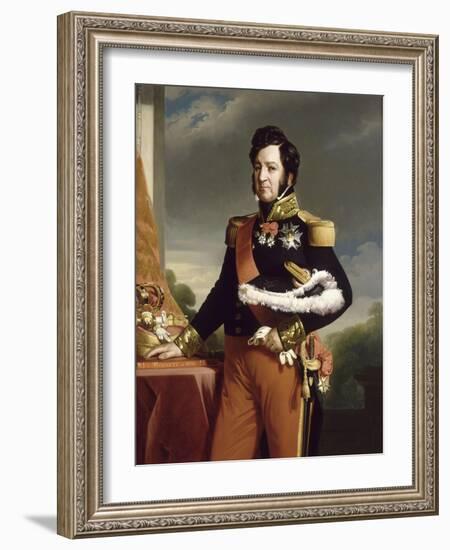 Louis-Philippe, roi des Français (copie d'après le portrait de Winterhalter)-Franz Xaver Winterhalter-Framed Giclee Print