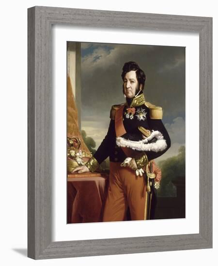 Louis-Philippe, roi des Français (copie d'après le portrait de Winterhalter)-Franz Xaver Winterhalter-Framed Giclee Print