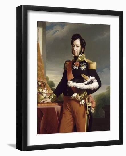 Louis-Philippe, roi des Français (copie d'après le portrait de Winterhalter)-Franz Xaver Winterhalter-Framed Giclee Print