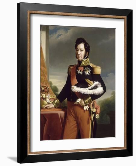 Louis-Philippe, roi des Français (copie d'après le portrait de Winterhalter)-Franz Xaver Winterhalter-Framed Giclee Print