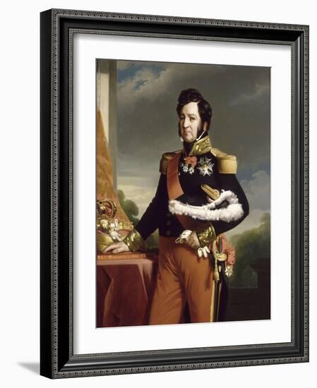 Louis-Philippe, roi des Français (copie d'après le portrait de Winterhalter)-Franz Xaver Winterhalter-Framed Giclee Print