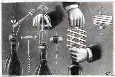 Different Types of Corkscrew, 1893-Louis Poyet-Framed Premier Image Canvas