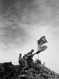 US Marines Advance Up Black Sand Beaches of Iwo Jima to Engage Japanese Troops-Louis R. Lowery-Photographic Print