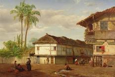 Street View of Guayaquil, Ecuador, 1859-Louis Remy Mignot-Framed Giclee Print