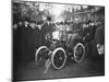 Louis Renault in the Driver's Seat of a Voiturette Renault 1¾ Hp, 1899-null-Mounted Photographic Print