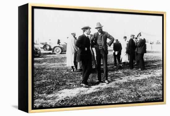 Louis Renault (To the Lef) and Edouard Michelin at the French Grand Prix, Dieppe, 1908-null-Framed Premier Image Canvas