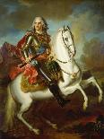 King Augustus II, (The Strong) of Poland Mounted on a Horse, C. 1718-Louis Silvestre-Giclee Print