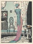 Back View of a High Waisted Draped Gown with Train by Zimmerman-Louis Strimpl-Art Print