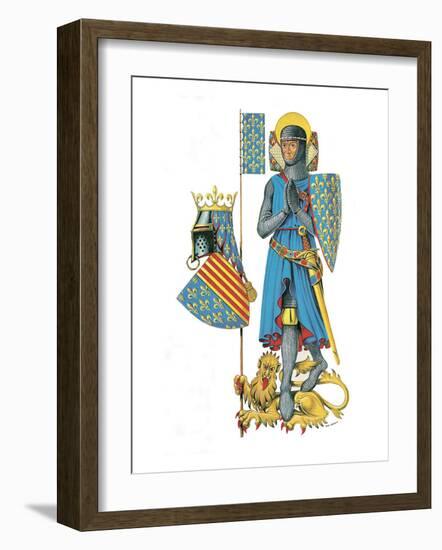 Louis the Ninth, Leader of the Last Two Crusades and One of the Greatest Kings of France-Escott-Framed Giclee Print