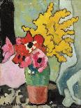 Anemones and Mimosa, 1943 (Oil on Board)-Louis Valtat-Giclee Print