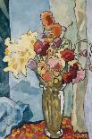 Yellow Flowers and a Bowl of Cherries, 1943 (Oil on Canvas)-Louis Valtat-Giclee Print