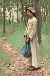 Girl with Bindle-Louis Welden Hawkins-Giclee Print