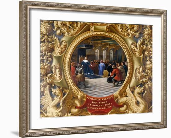 Louis X the Mischievous Emancipates the Serfs in 1315-Jean Alaux-Framed Giclee Print