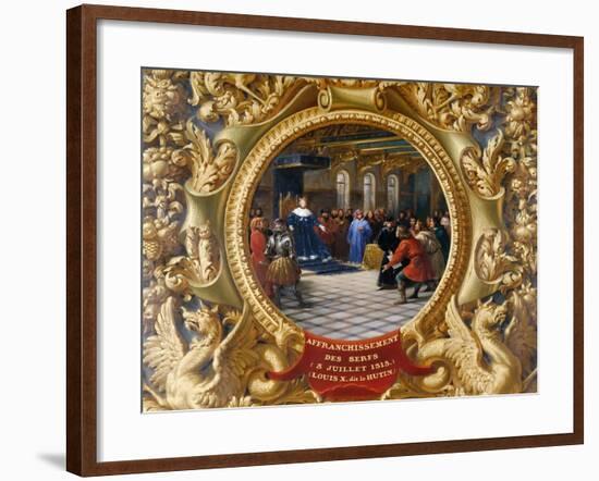 Louis X the Mischievous Emancipates the Serfs in 1315-Jean Alaux-Framed Giclee Print