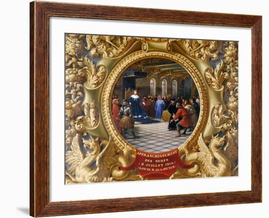 Louis X the Mischievous Emancipates the Serfs in 1315-Jean Alaux-Framed Giclee Print