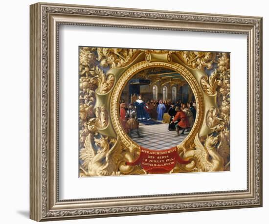 Louis X the Mischievous Emancipates the Serfs in 1315-Jean Alaux-Framed Giclee Print