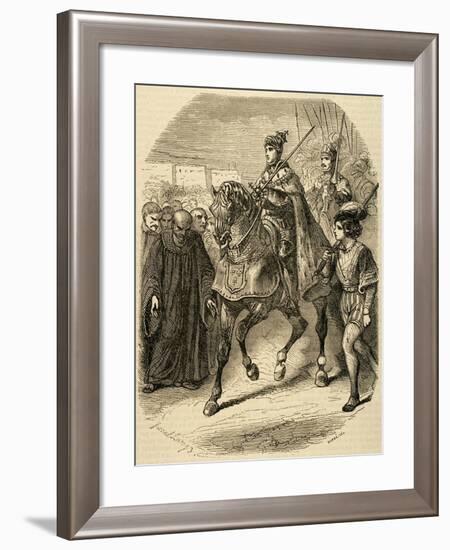 Louis XII (1462-1515) King of France Entering the City of Genoa., 1851-null-Framed Giclee Print