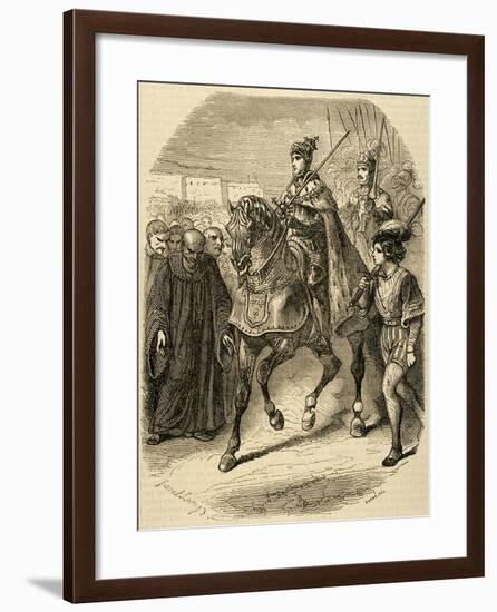 Louis XII (1462-1515) King of France Entering the City of Genoa., 1851-null-Framed Giclee Print