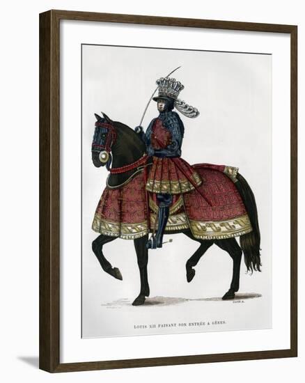 Louis XII, King of France, on Horseback, 1498-1515 (1882-188)-Gautier-Framed Giclee Print