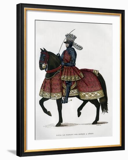 Louis XII, King of France, on Horseback, 1498-1515 (1882-188)-Gautier-Framed Giclee Print