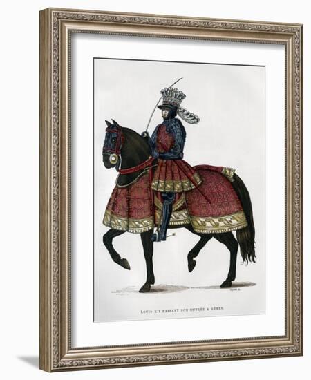 Louis XII, King of France, on Horseback, 1498-1515 (1882-188)-Gautier-Framed Giclee Print