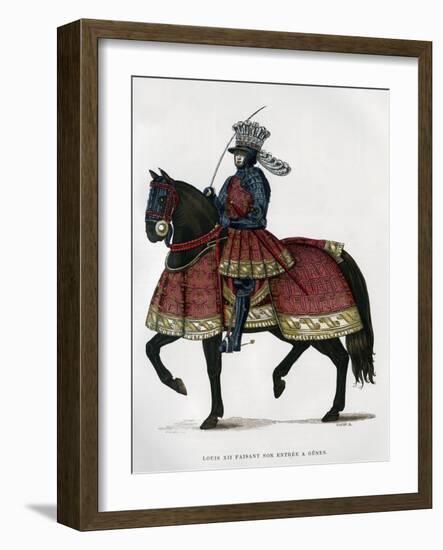 Louis XII, King of France, on Horseback, 1498-1515 (1882-188)-Gautier-Framed Giclee Print