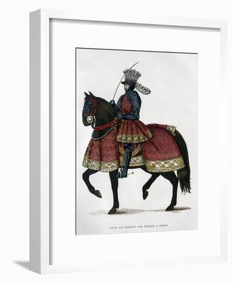 Louis XII, King of France, on Horseback, 1498-1515 (1882-188)-Gautier-Framed Giclee Print