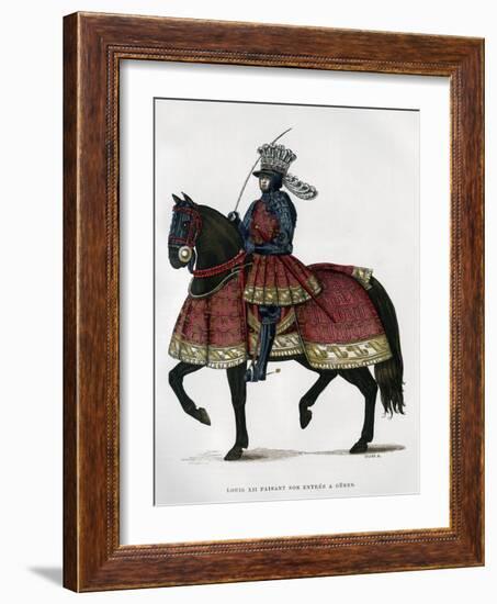 Louis XII, King of France, on Horseback, 1498-1515 (1882-188)-Gautier-Framed Giclee Print