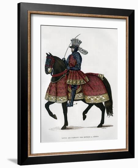 Louis XII, King of France, on Horseback, 1498-1515 (1882-188)-Gautier-Framed Giclee Print