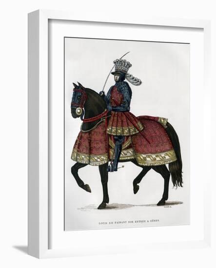 Louis XII, King of France, on Horseback, 1498-1515 (1882-188)-Gautier-Framed Giclee Print