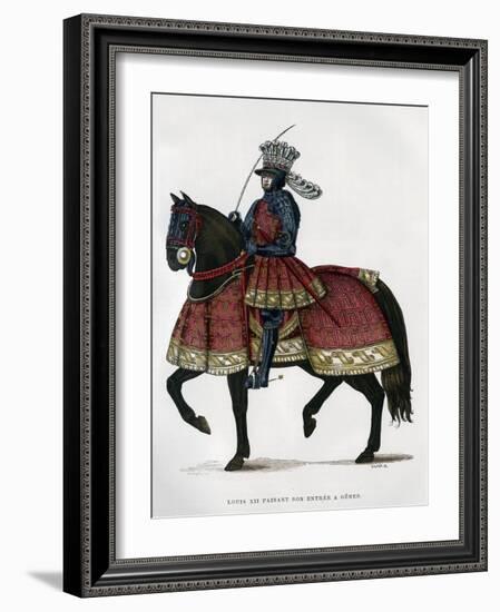 Louis XII, King of France, on Horseback, 1498-1515 (1882-188)-Gautier-Framed Giclee Print