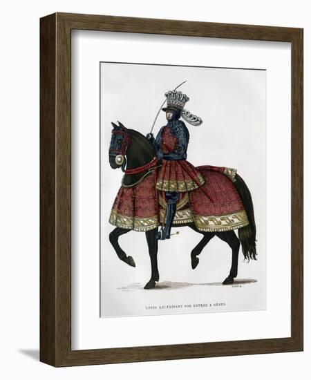 Louis XII, King of France, on Horseback, 1498-1515 (1882-188)-Gautier-Framed Giclee Print