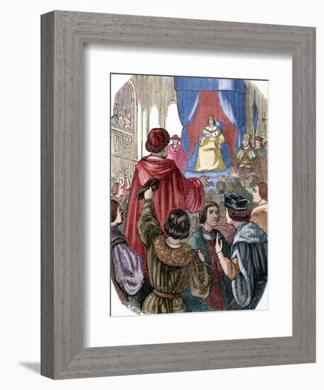 Louis XII of France (1462-1515) in the States General, 1506-Louis Dupre-Framed Giclee Print