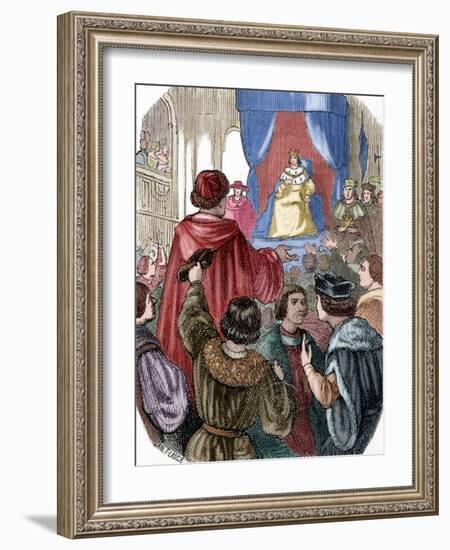 Louis XII of France (1462-1515) in the States General, 1506-Louis Dupre-Framed Giclee Print