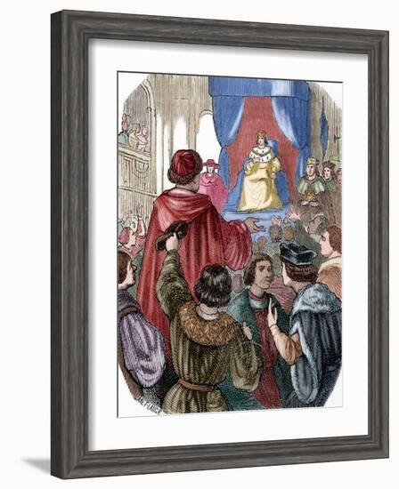 Louis XII of France (1462-1515) in the States General, 1506-Louis Dupre-Framed Giclee Print