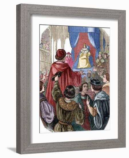 Louis XII of France (1462-1515) in the States General, 1506-Louis Dupre-Framed Giclee Print