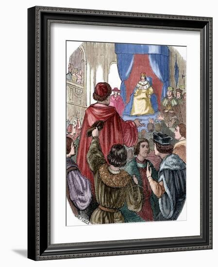 Louis XII of France (1462-1515) in the States General, 1506-Louis Dupre-Framed Giclee Print