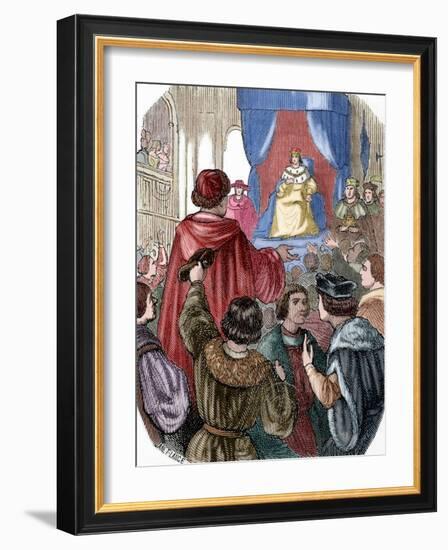 Louis XII of France (1462-1515) in the States General, 1506-Louis Dupre-Framed Giclee Print