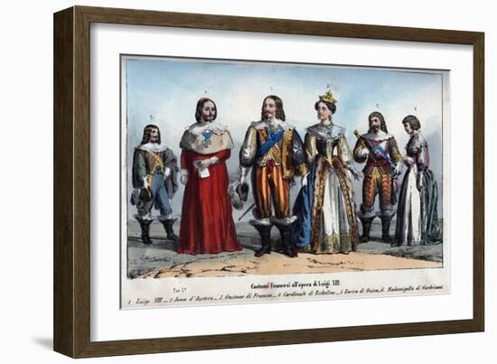 Louis XIII and Anne of Austria-Stefano Bianchetti-Framed Giclee Print
