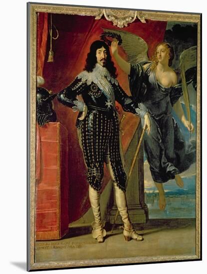 Louis XIII Crowned by Victory, 1635-Philippe De Champaigne-Mounted Giclee Print